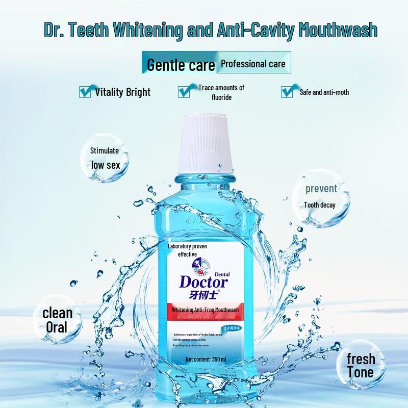 Доктор. Освежающий мятный ополаскиватель для полости рта Tooth Fresh с отбеливающим эффектом и защитой от кариеса