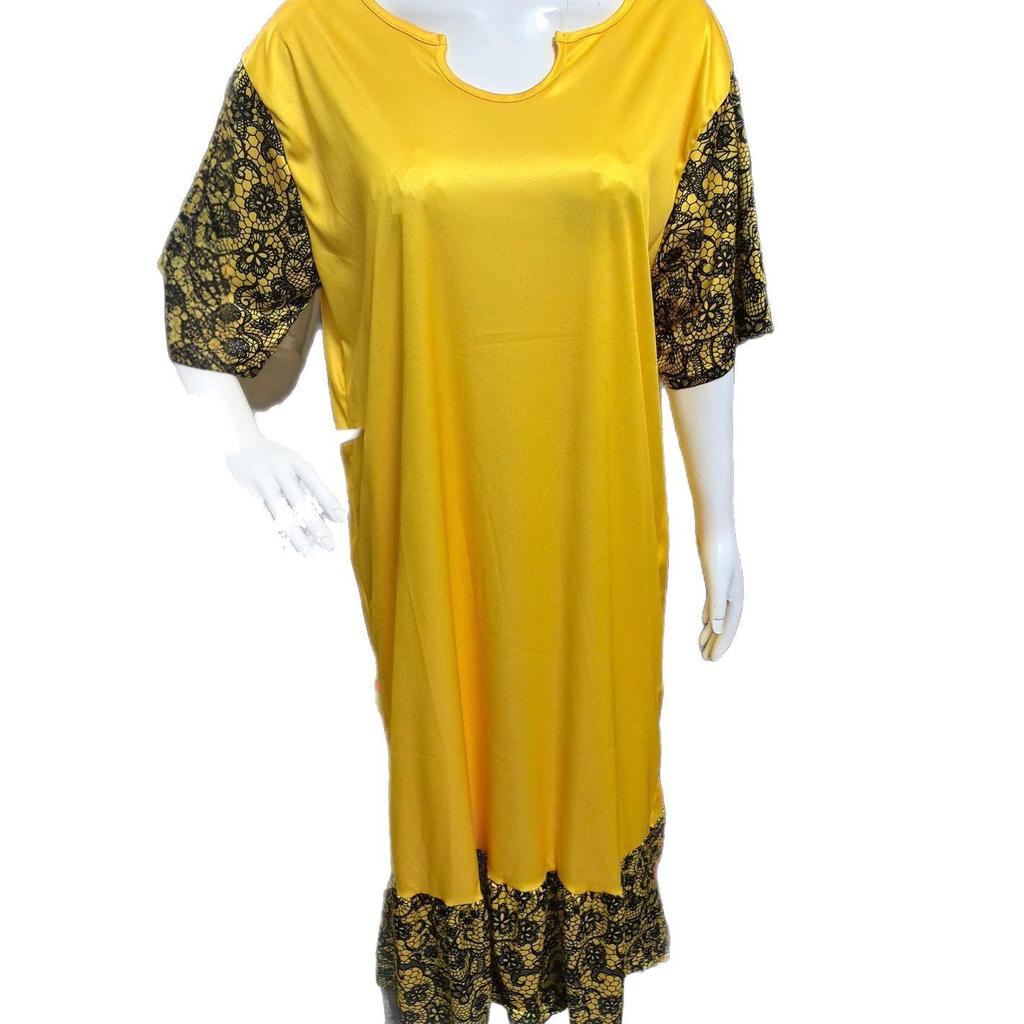 Летнее свободное платье с принтом 2025