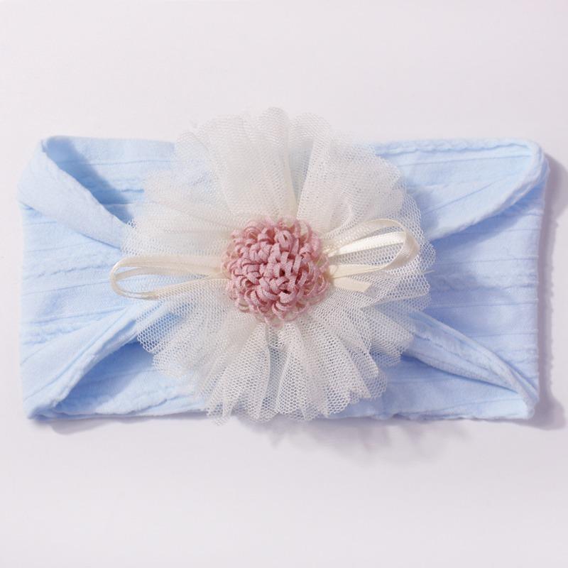 Hot-selling New Children's Headband Cute Mesh Flower Baby Jacquard Headscarf Comfortable Baby Jewelry