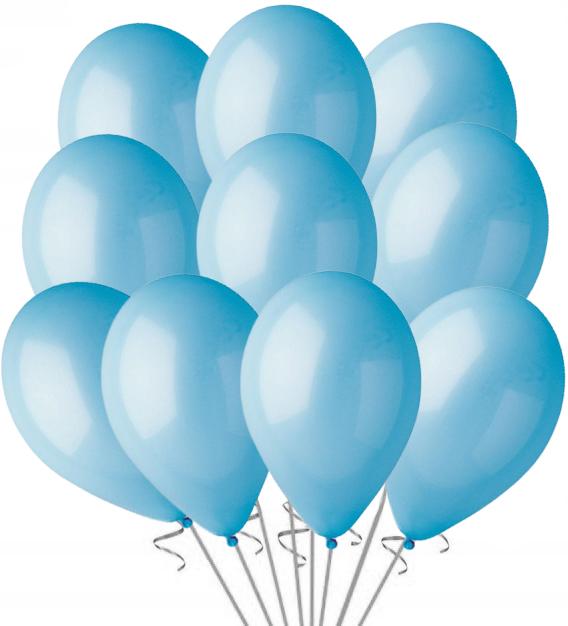G110 Pastel Balloons 12 - Blue 09/ 10 Pcs