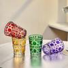 European Style Colorful Crystal Whisky Glass Cup Beer Cup Coffee Latte Mug Household Drinkware Party Restaurant Wine Glasses Cup