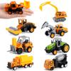 Pull Back Alloy Construction Vehicle Excavator Sliding Alloy Vehicle Model, Children'S Mini Set Alloy Construction Vehicle