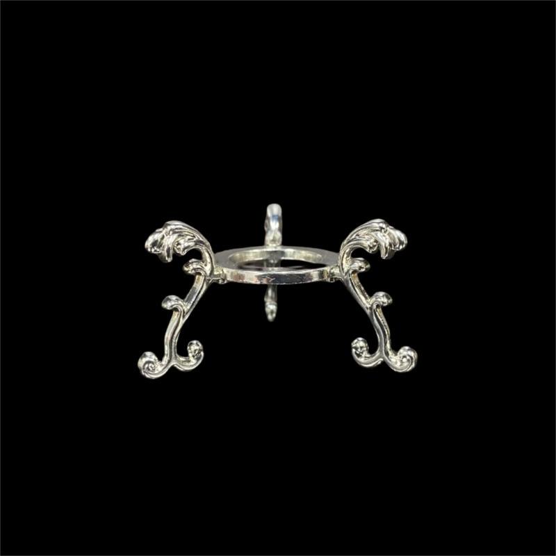 Modern Round Ornament Holder Durable Iron Construction Compact Functional Design Multipurpose Metal Display Rack