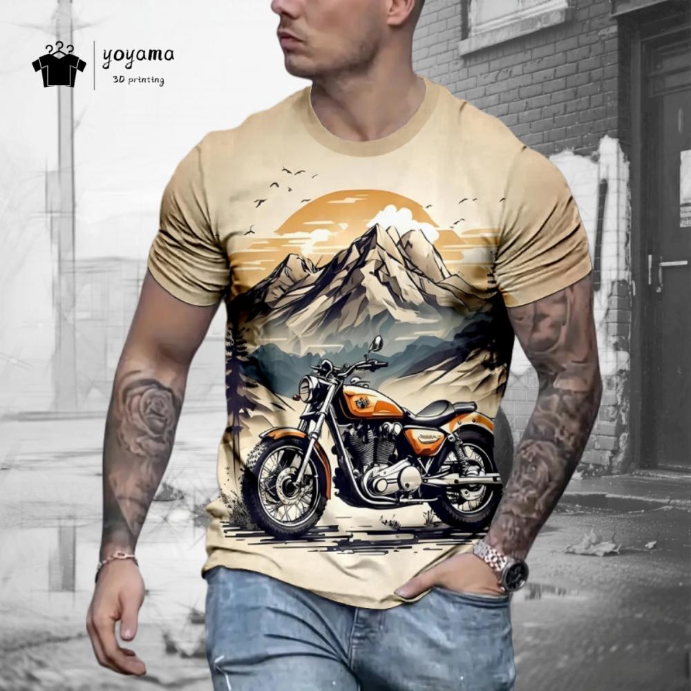 Street Fashion Summer 3D Print Large-sized Men's T-shirt Quick-drying Breathable Loose and Comfortable Suitable for Daily Wear