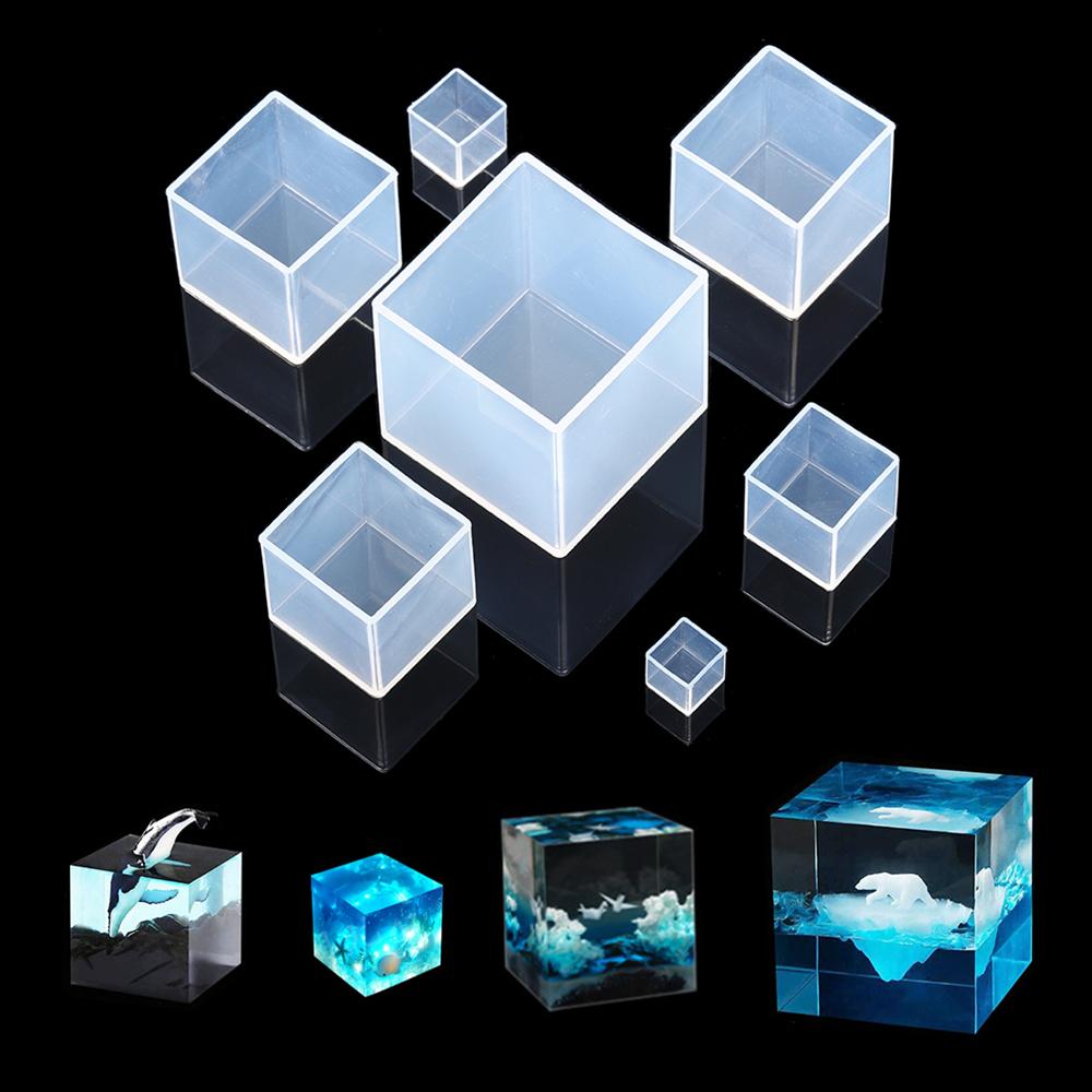 15 мм-80 мм 3D квадратная силиконовая форма для литья из эпоксидной смолы Crystal для поделок из эпоксидной смолы своими руками Инструменты для украшения стола и дома
