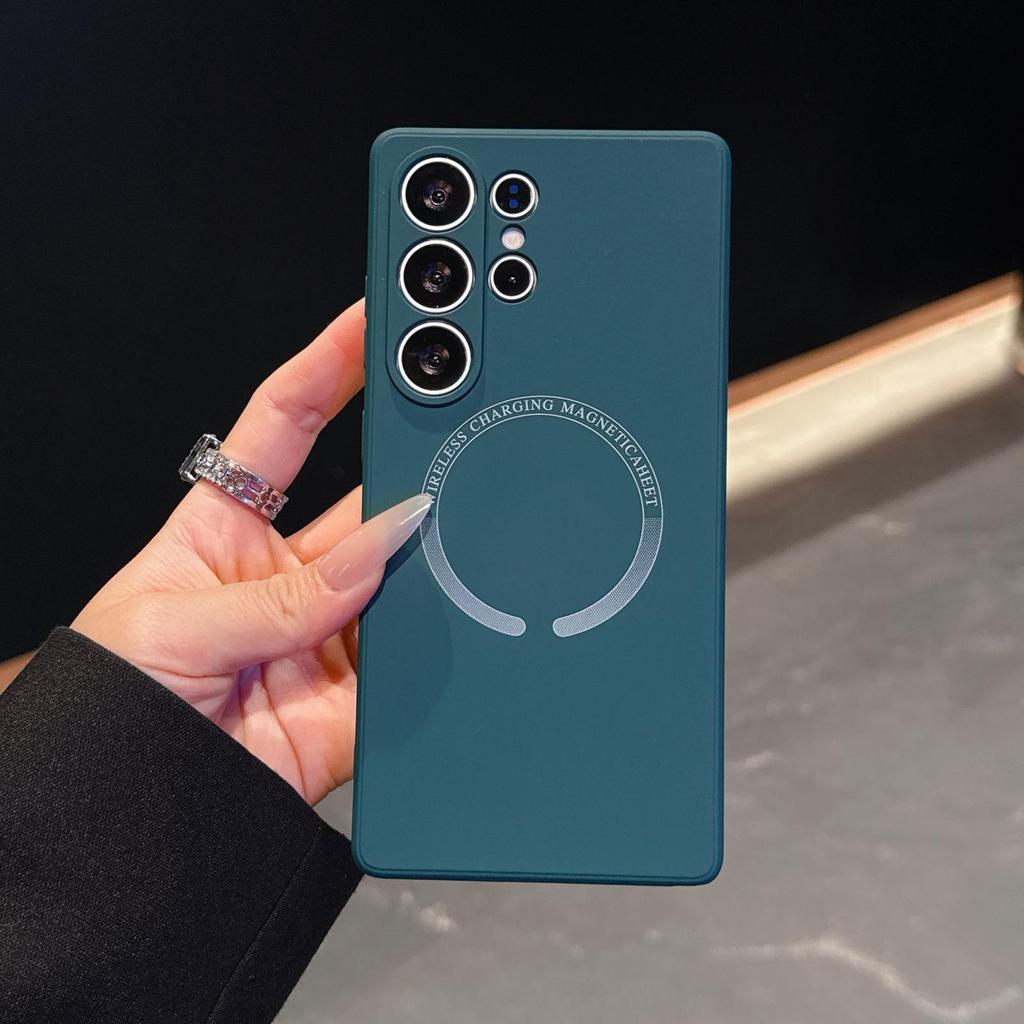 Применимо к Samsung S26Ultra Чехол-кубик Рубика для мобильного телефона Жидкий Магнитная присоска S25Ultra Матовый A57 Защитный чехол от падения
