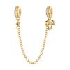 Original 925 Sterling Silver Charms Bead Silicone Gold Clip Chain Fit Original Bracelet For Women DIY Accessories Jewelry Gift