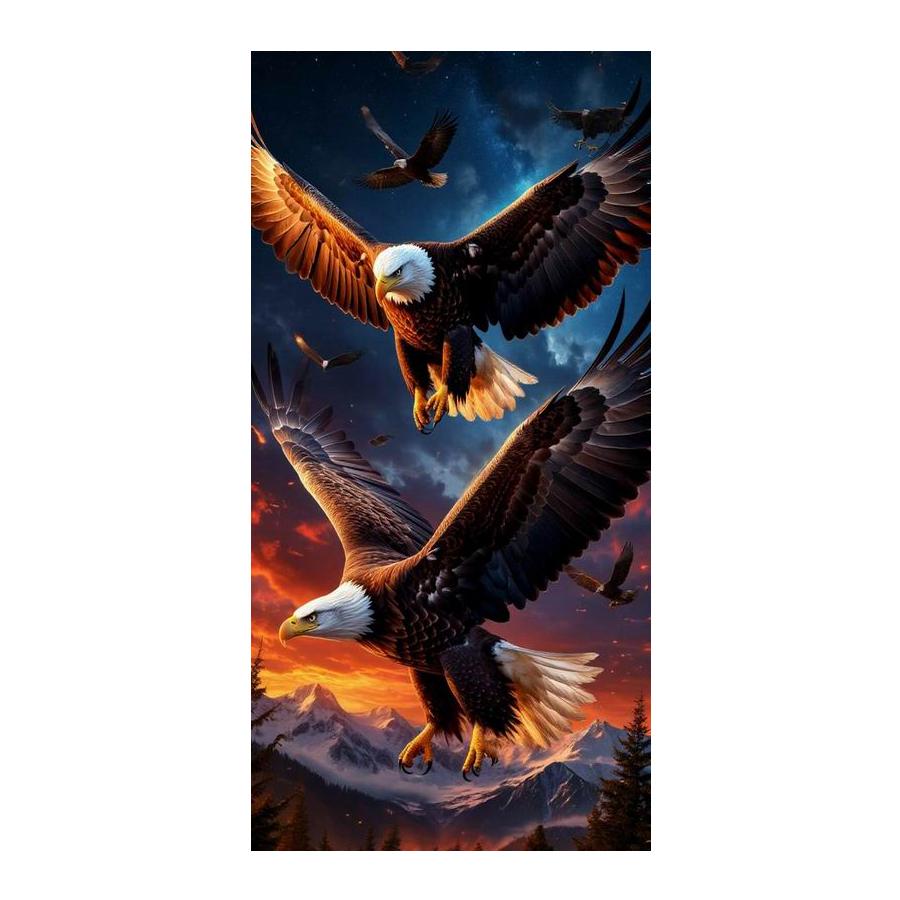 Diy Diamond Mosaic Snow Mountain Eagle Large Size Diamonds Painting Animals Full Drill Rhinestone Embroidery Jewelry Cross Stitch Kits Wall Decor