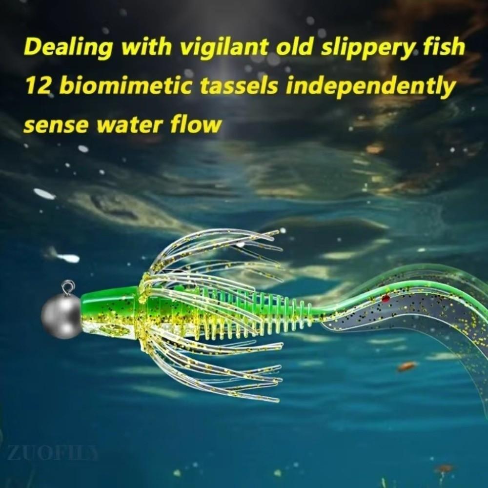 10pcs Set Soft Material Water Dance Skirt Apron Black Pit Floating Soft Bait  Bass Fishing