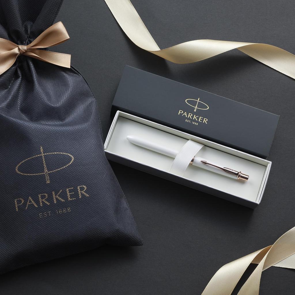 Многофункциональная ручка PARKER Sonnet Original Pearl PGT 3 в 1 Шариковая ручка 2 цвета и механический карандаш Упаковочный пакет с логотипом бренда Подарочная коробка Подарочный