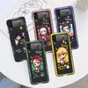 Anime Demon Slayer Phone Case For Samsung Galaxy Z Flip 4 5g Flip3 Black Coque Z Flip 3 4 Hard Pc Luxury Zflip3 Funda