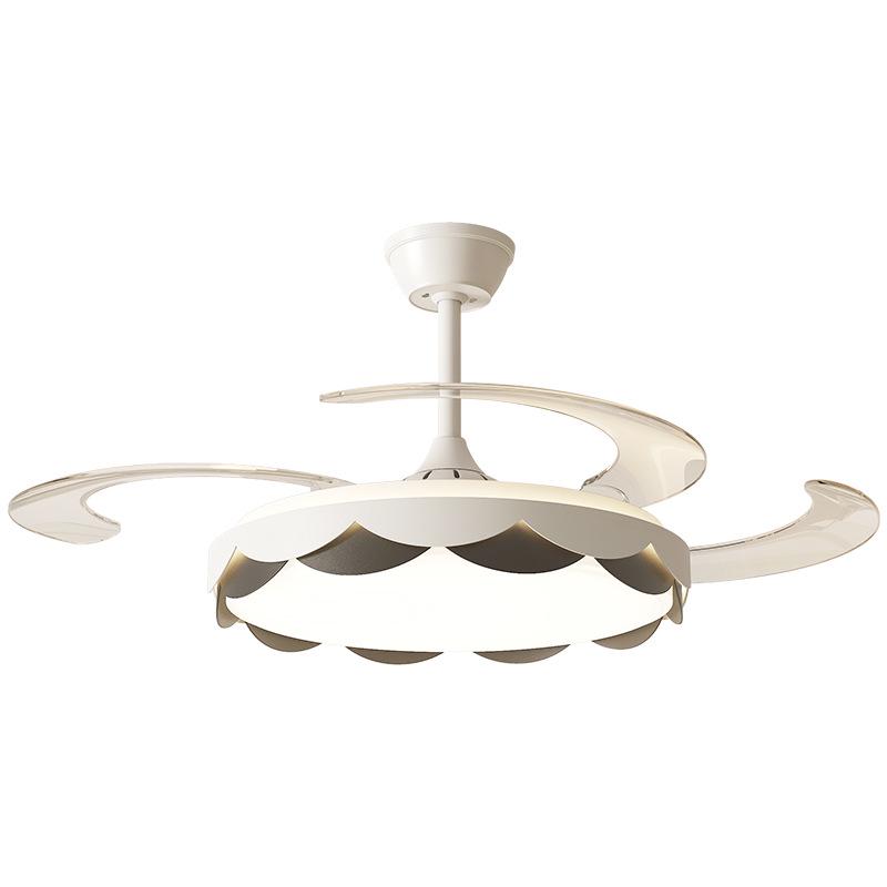 Современный потолочный вентилятор из орехового дерева с интеллектуальным преобразованием частоты для гостиной и столовой