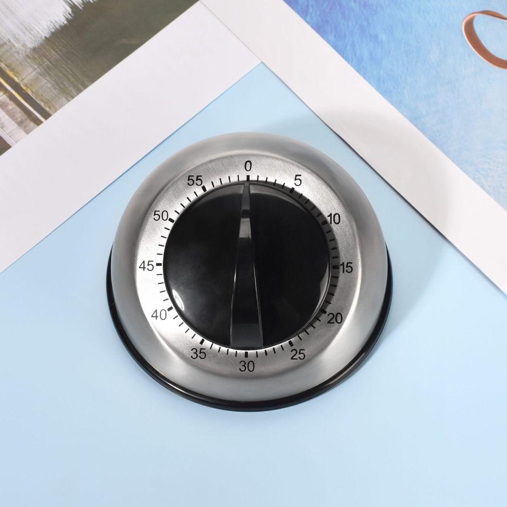 Mechanical Wind Up Cooking Baking Timer Stainless Steel Time Reminder Countdown Timer Classroom