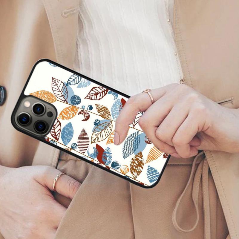 Floral Theme Pattern Back Magnetic Phone Case For APPLE iPhone 17 Air 16 14 13 12 Pro Max 15 Plus Charge With MagSafe Cover