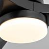 52-Inch Ceiling Fan, Three-Blade, Completely Black Spiral, Lighting, Remote Control, 3CCT, Dimmable, Six-Speed Settings, Forward and Reverse Rotation