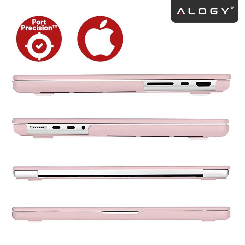 Case for Apple Macbook Pro 16 2021-2025 (M1/M2/M3/M4) - Flexible, Matte Protective Case, Lightweight and Durable - Alogy Airguard™ Pink