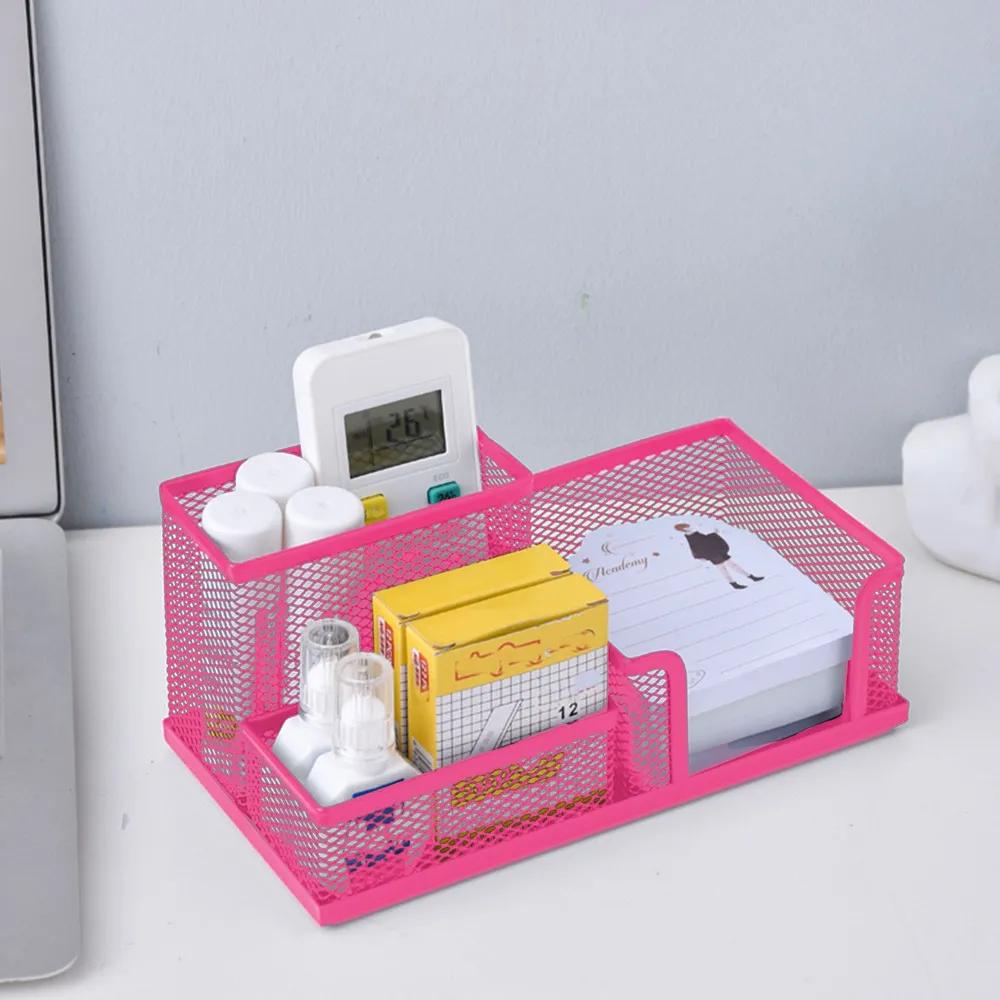 Organizer for office desk, stand for pencils and pens, metal