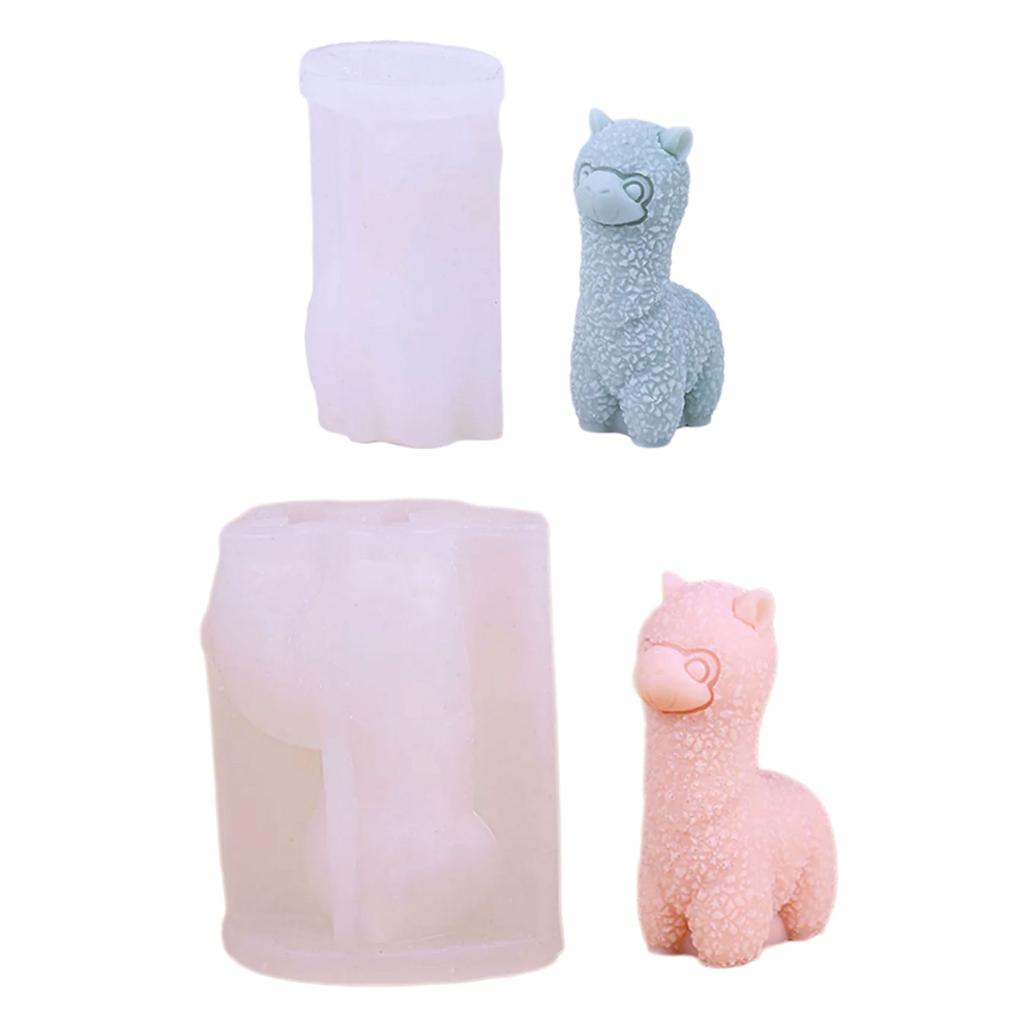 3D Alpacas Candle Silicone Moulds Animal Resin Castings Molds DIY Baking Molds Scented Candle Molds Home Decorations