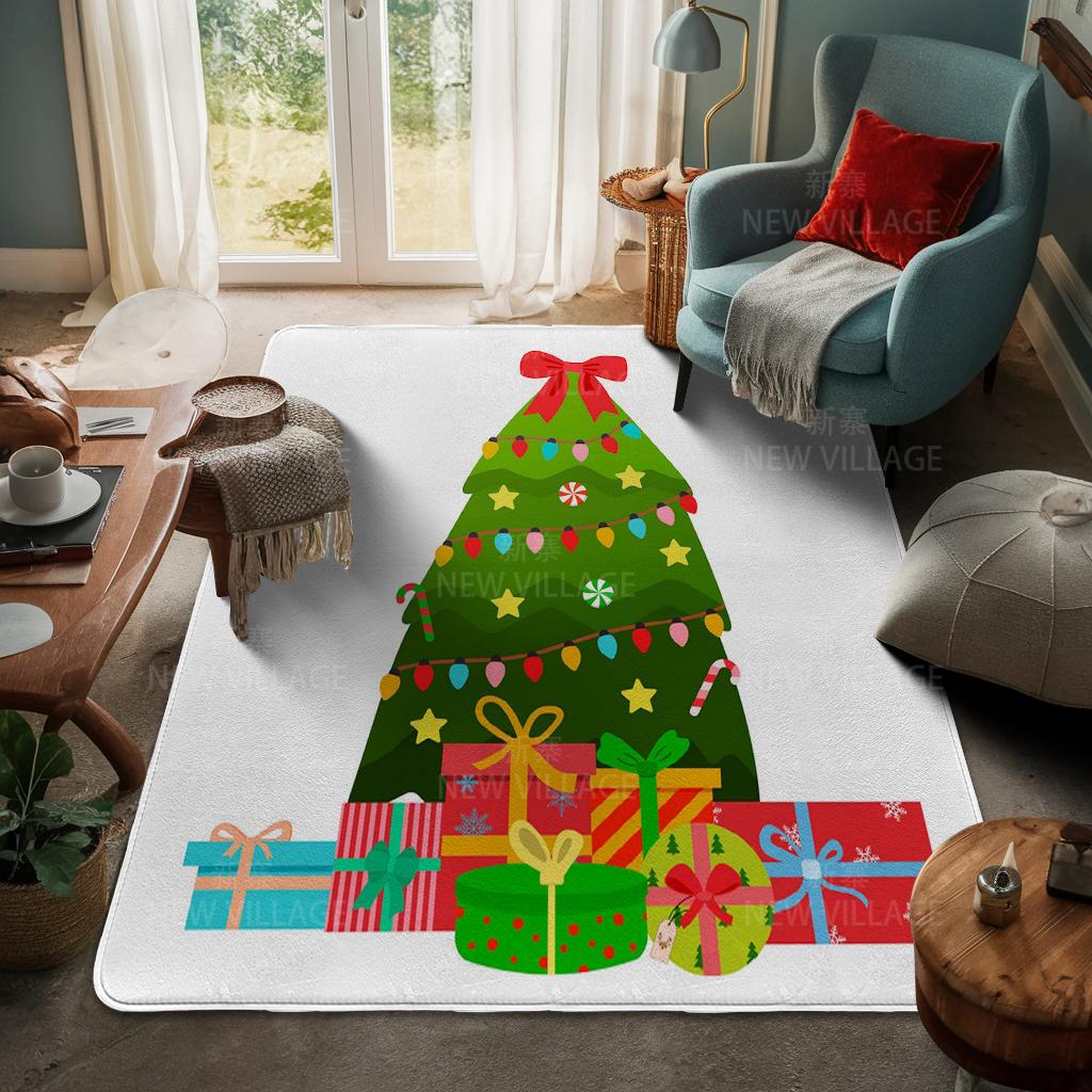 Ковер у входа в дом Домашний коврик у двери Гостиная Ванная Комната Ноги ванная комната Нескользящие коврики с водопоглощением для ванной Счастливого Рождества зима