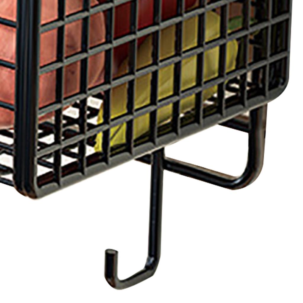 Кухонная настенная корзина одинарная металлическая большой вместимости экономящая место настенная корзина для хранения с крючком для овощей