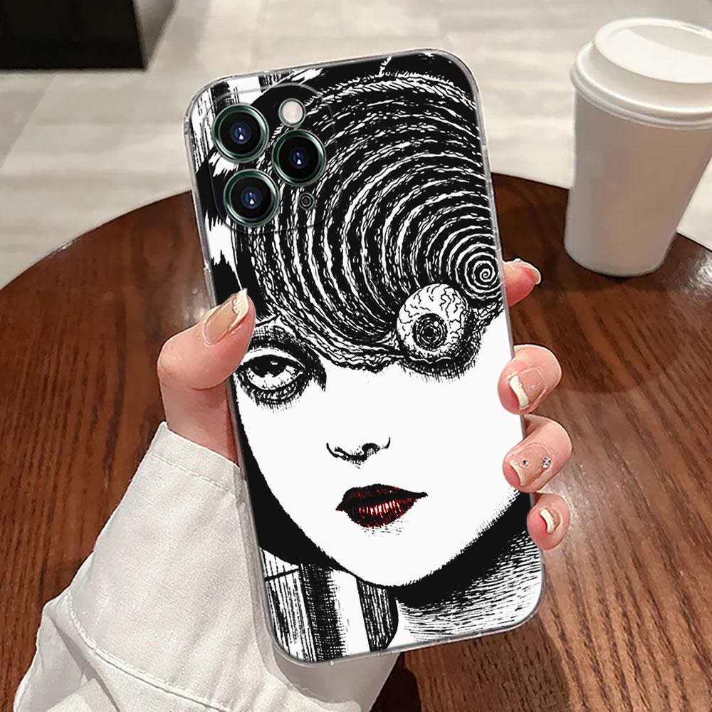 Хоррор Комикс Т-Томиэ-Дзюндзи Ито Манга Прозрачный Чехол Для Apple iPhone 17 16 15 14 13 12 11 Pro Max Plus 16E 17Air Чехол для Телефона