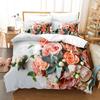 Floral Duvet Cover King Twin Queen Double Size Kit 3D Flower Printed Pillowcase  New Wholesale Elegant Bedspread