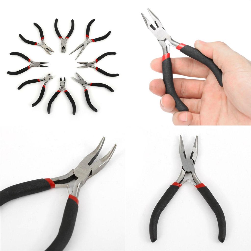 Премиальный набор из 8 мини-плоскогубцев для изготовления ювелирных изделий с удобной рукояткой и уникальным дизайном