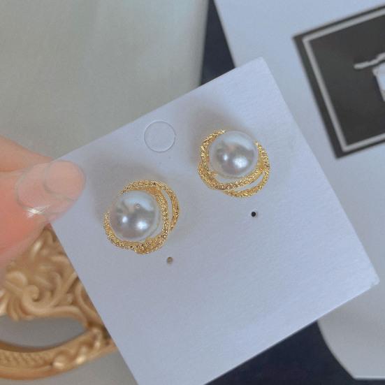 1 пара серег-гвоздиков из искусственного жемчуга, без содержания никеля, приятные для кожи, сверкающие серьги-пусеты, свадебные украшения, аксессуары