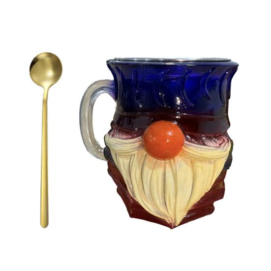 Picture Book Cup 3D Book Stacking Mug Hand-Drawn Literary Coffee Cup for Book Lovers Teachers Librarians