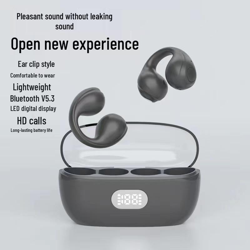 BH18 Низкое энергопотребление ИИ Двойной зажим для уха Bluetooth 5.3 Наушники с цифровым дисплеем