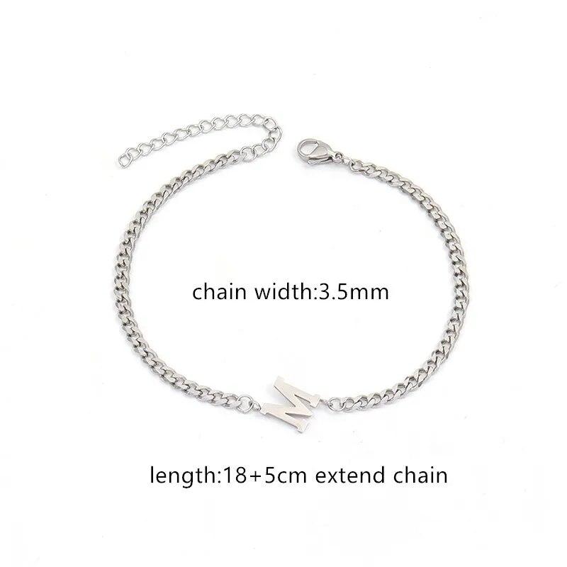 Новый классический браслет с буквами AZ, мужской браслет-цепочка ручной работы из нержавеющей стали для мужчин, ювелирные изделия, подарок