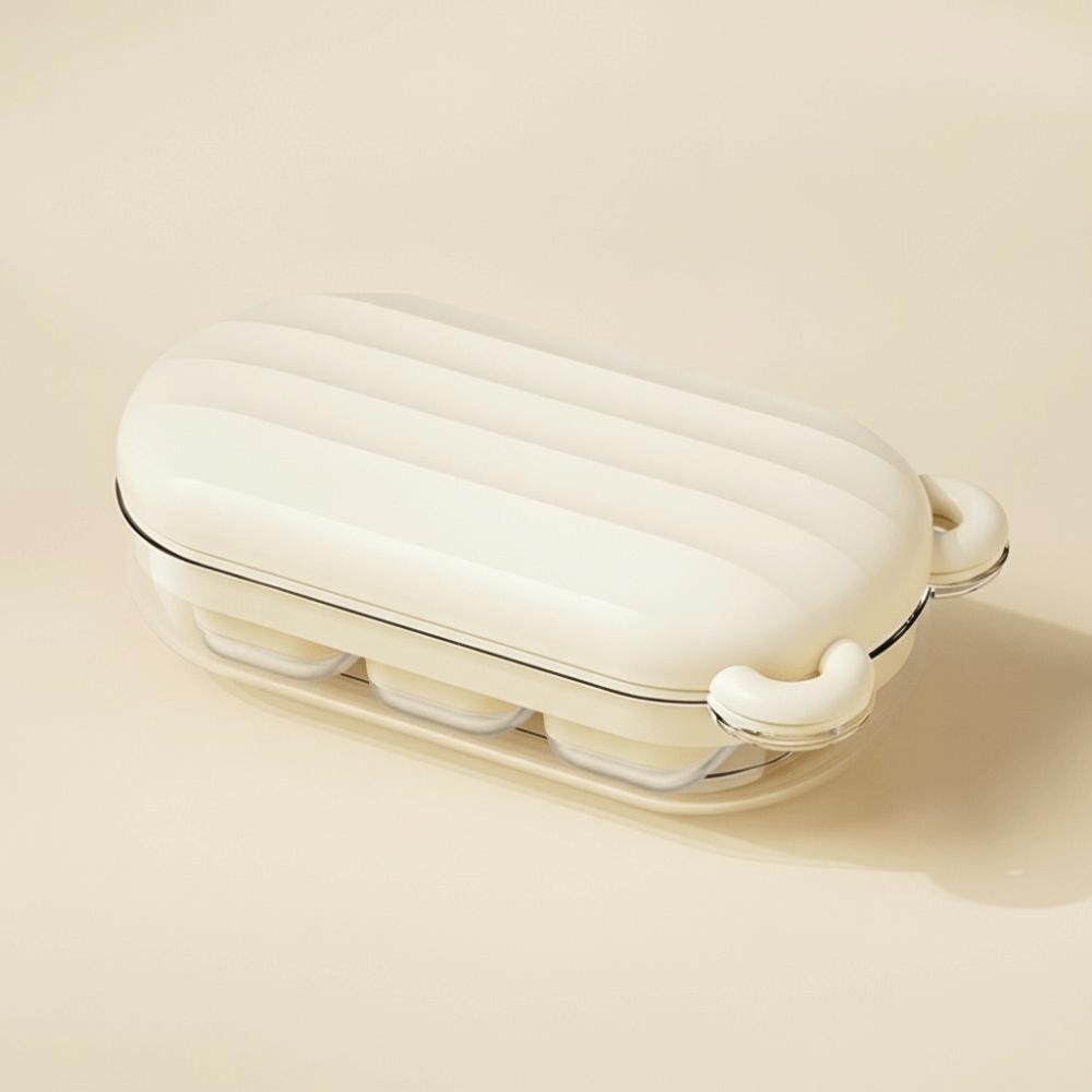 with Cover Little Bear Ice Grid Food Grade Press Ice Cube Box Silicone Ice Cube Mold  Summer
