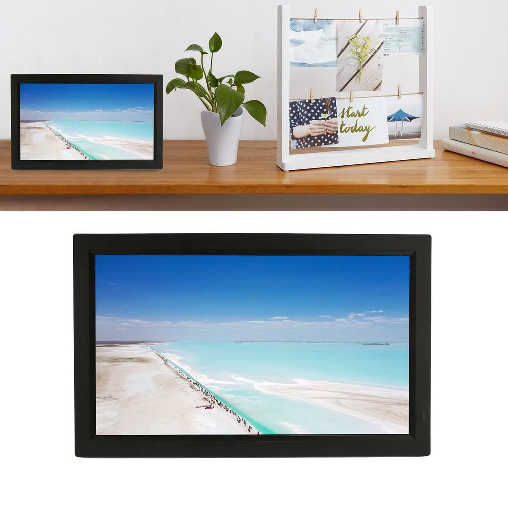 Цифровая фоторамка 21,5 дюйма HD-экран Поддержка USB-накопителя Карты памяти Видео Музыка Электронная фоторамка