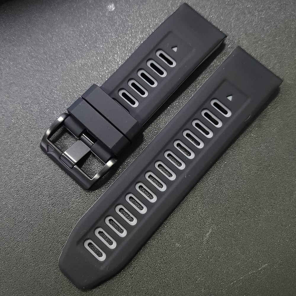 Two-Tone Soft Silicone Strap For Garmin Fenix 7X Pro QuickFit 26mm Watch Band For Garmin epix Pro Gen 2 51mm Watchband Bracelet