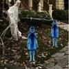 Scary Twins Ghost Ornament Halloween Silhouette Yard Signs with Stakes, Outside Yard Decor