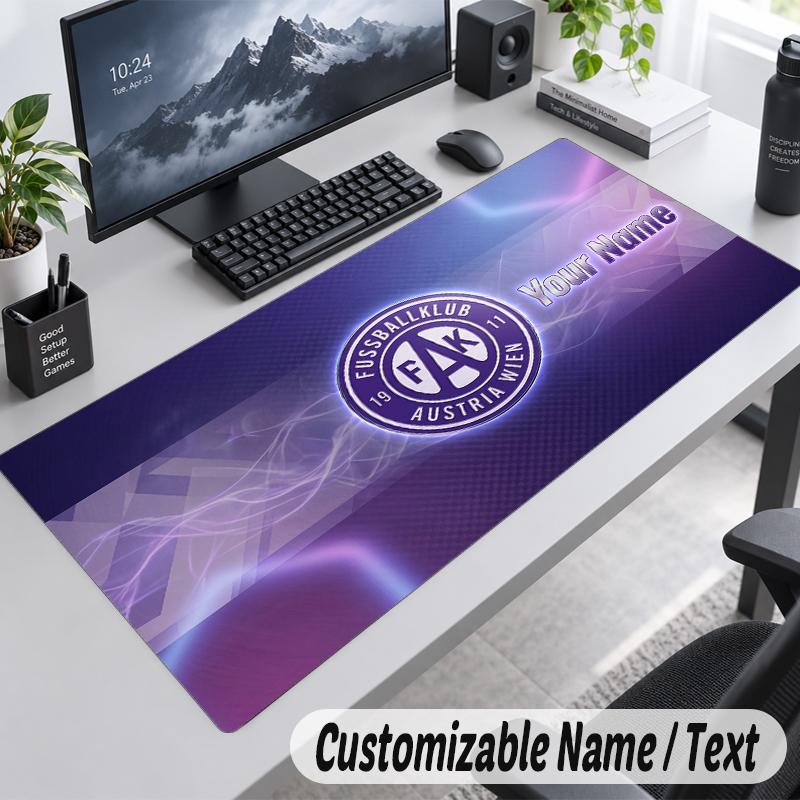 Custom Name Text Mouse Pad Austria Wien FC Personalized Desk Pad For Work And Gaming
