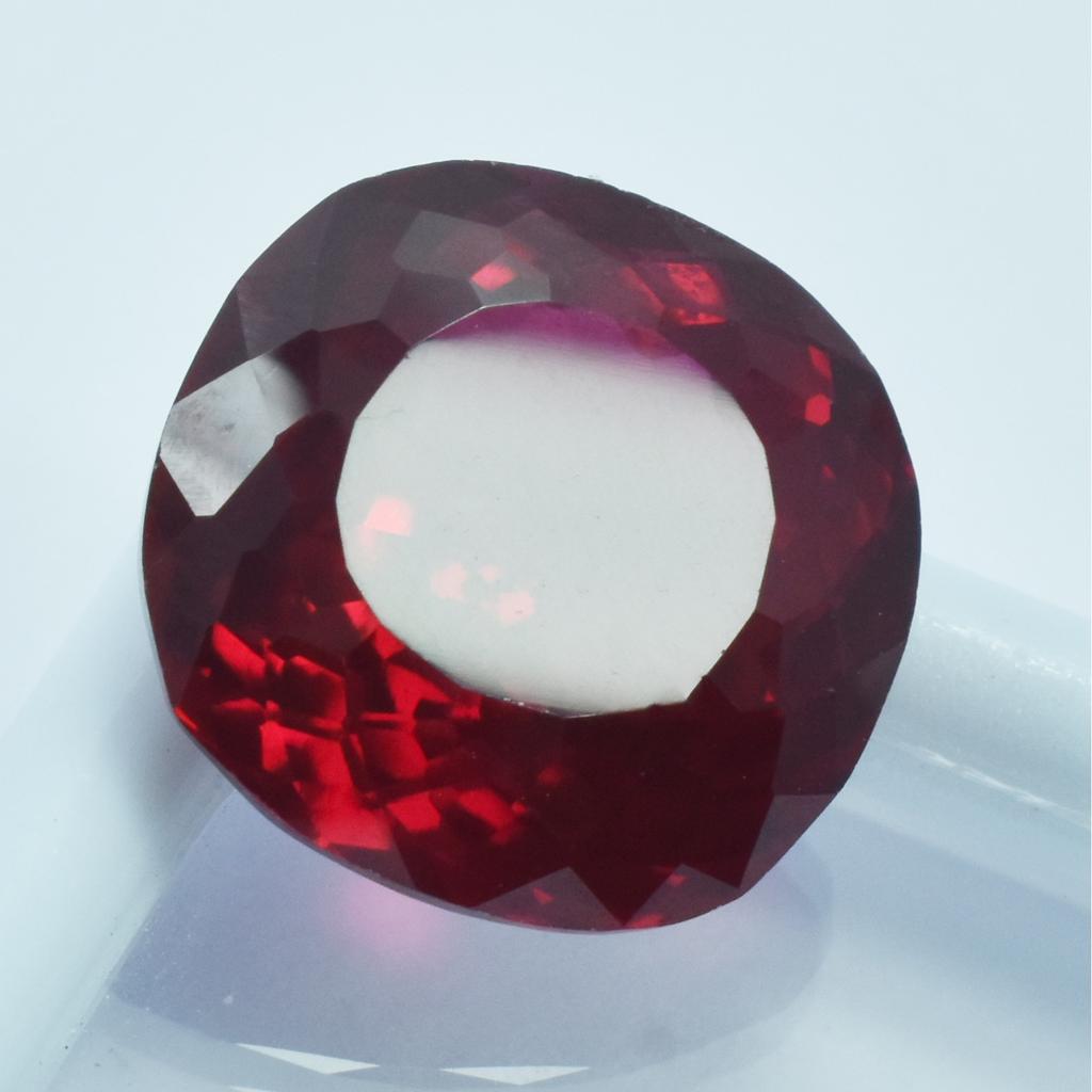 Natural Red Ruby Loose Gemstone Square Cushion Cut 15.35 ct for Jewelry Making and Gem Collections
