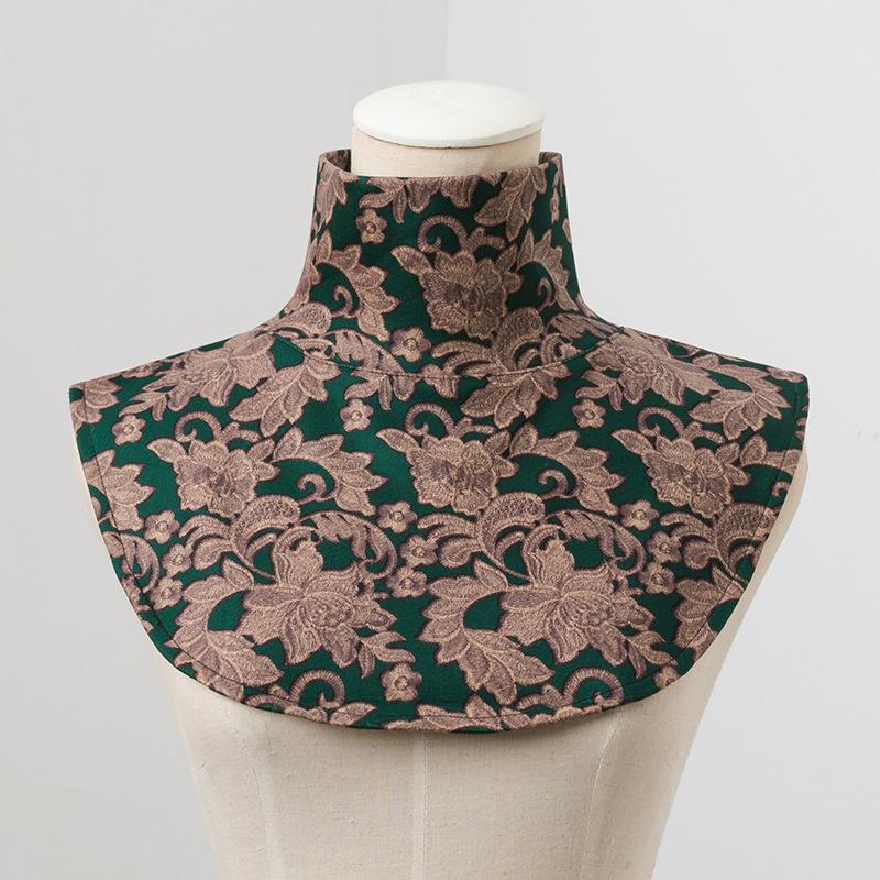 018 Retro German Velvet Bottoming Fake Collar With High Collar Large Size Mother Outfit Temperament Fake Collar