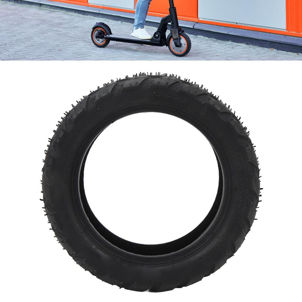 Thickened Electric Scooter Tire 80/60‑6 Rubber Tire Durable Tubeless Tire Outdoor Enthusiasts
