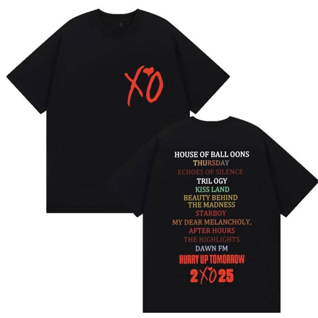 The Weeknd Поторопись Завтра Альбом XO 2025 Новая Футболка Мужская Женская Винтажная Высокое Качество Круглый Вырез Свободный Хлопковая Футболка Уличный Стиль