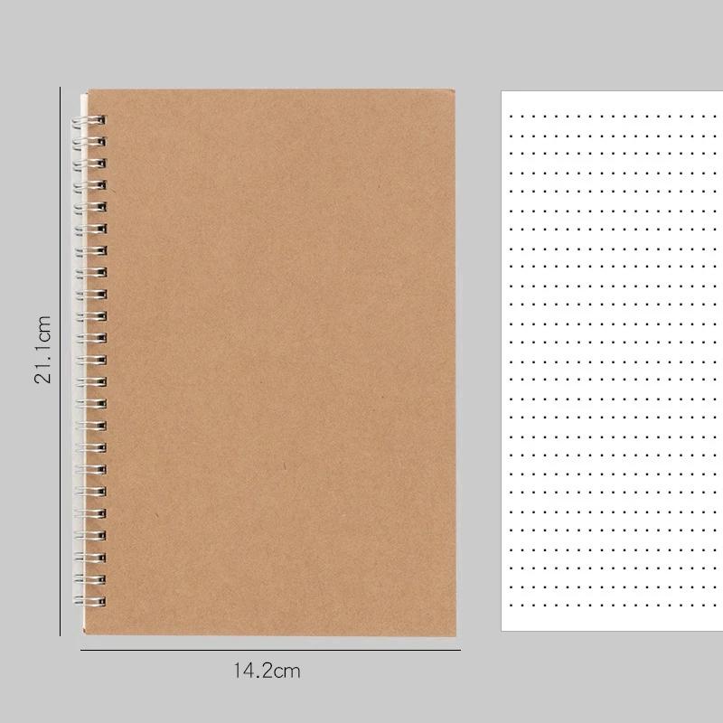 A4/A5/A6 Coil Notebook Lined Dots Blank Grid Paper Journal Book For School Office Supplies Stationery