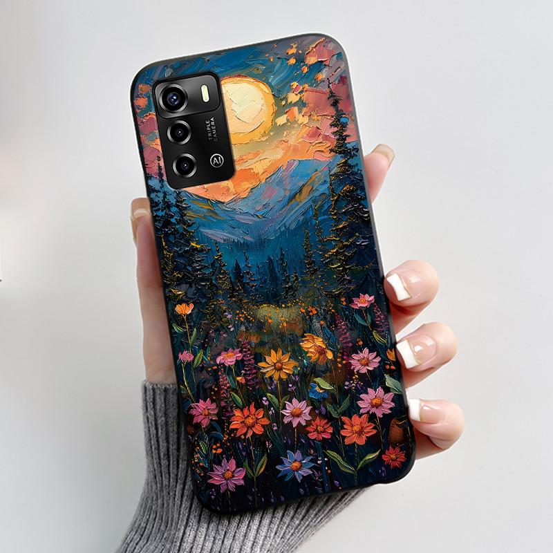 Чехол для смартфона ZTE Blade V40 Vita / V41, роскошный, милый, с кроликом, забавный, черный, корпус, мягкий силиконовый защитный чехол