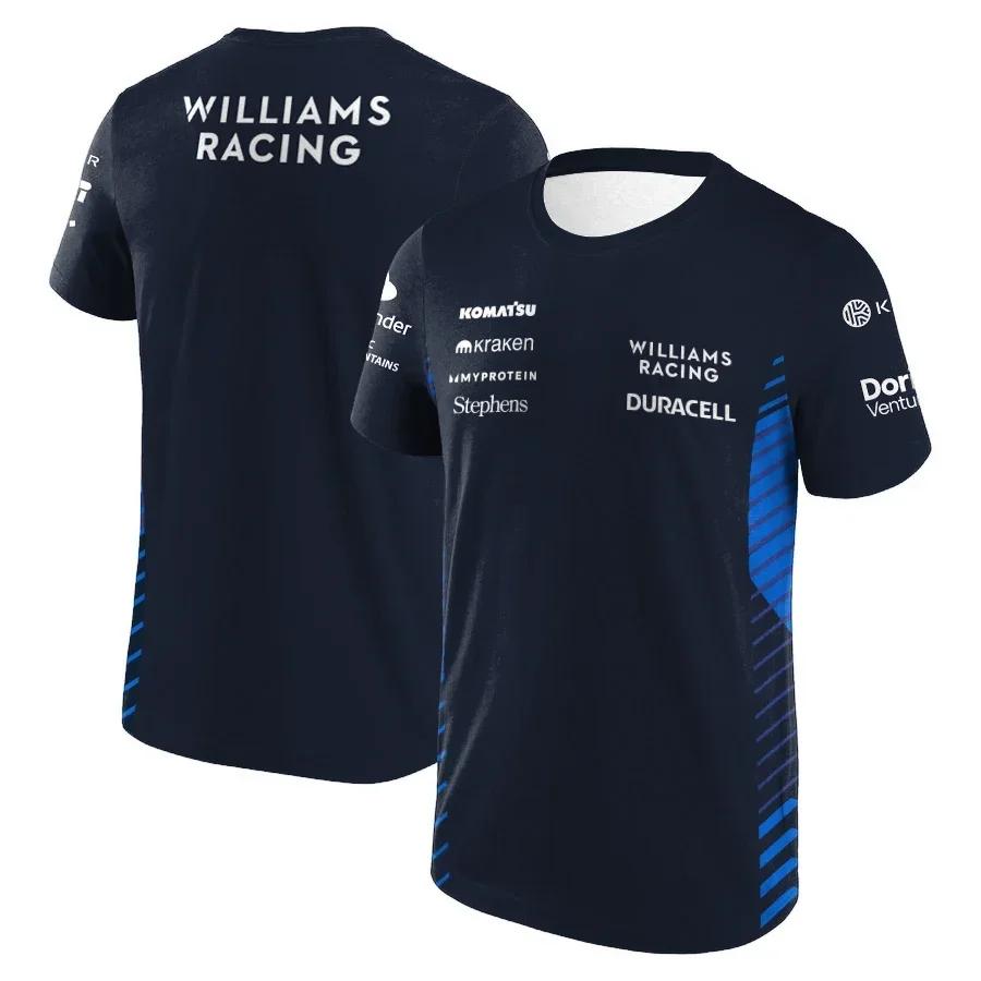 Outdoor Extreme Sports Cycling Event Alban Fans F1 Williams Racing Man T-Shirt 2025 Latest Summer Men's 3d Print Man Tee Tops