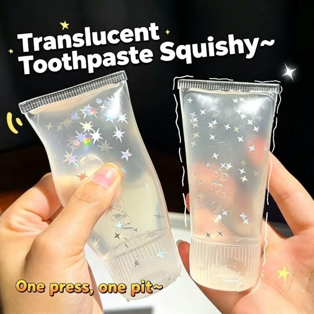 Novelty Non-Bounce Toothpaste Squishy Toy Shapeable Soft Elastic Facial Cleanser Fidget Sensory Pinch Squishy Toy Kids & Adults