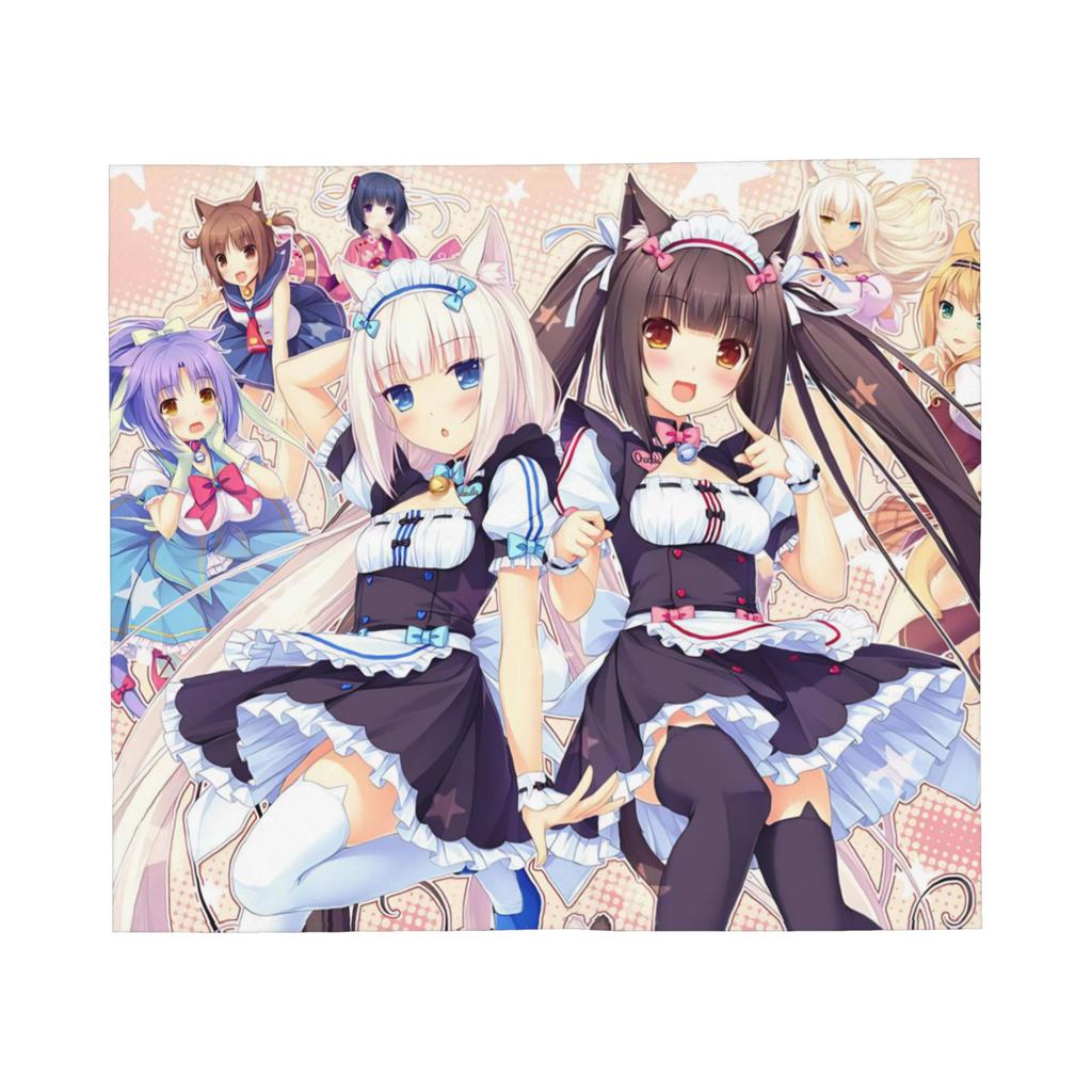 Cartoon Nekoparas Blanket Games Fleece Vintage Warm Throw Blanket for Coverlet Textile Decor