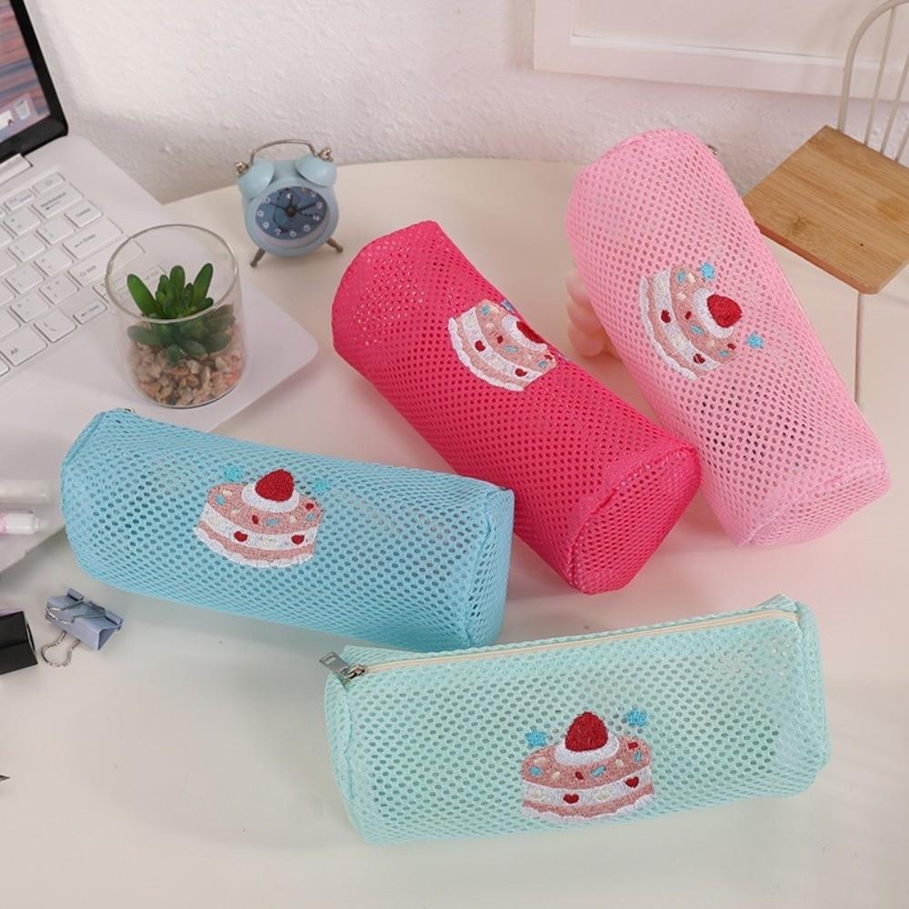 with Cake Motif Pencil Case Korean Style Storage Bag Cute Pen Bag Stationery Storage