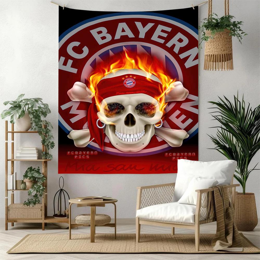 Bayern Munich Wall Decor Tapestry Art For Pet Memorial Birthdaywedding Party Backdrop Family Gift