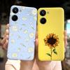 Для Realme 10 2022 Модный Чехол для Телефона Девушка Подсолнух Желтый Для Realme10 RMX3630 4G Конфетный Цвет Мягкий Силиконовый TPU Чехлы