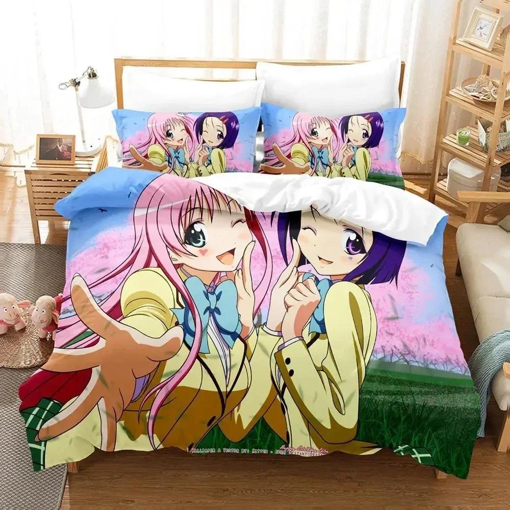 3D Печать Yami To LOVE-Ru Комплект постельного белья Пододеяльник Наволочка Одеяло Размер King Queen Для мальчиков Взрослых