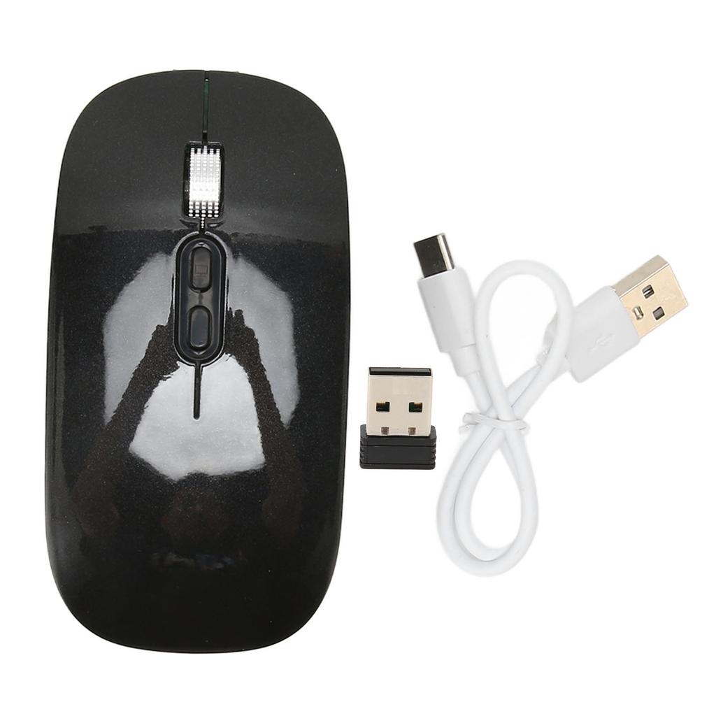 Bluetooth-мышь, бесшумная, с зарядкой Type-C, 2,4G беспроводная мышь с цветной подсветкой для Macbook, для ПК с Windows, для телефона